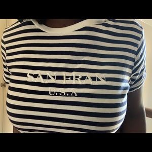 Striped cropped H&M tee